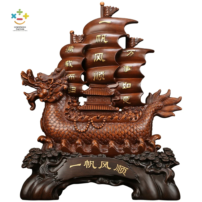 

Large Smooth Sailing Sailboat Decoration Living Room Office Table TV Cabinet Decorations Opening and Housewarming New Home Gift