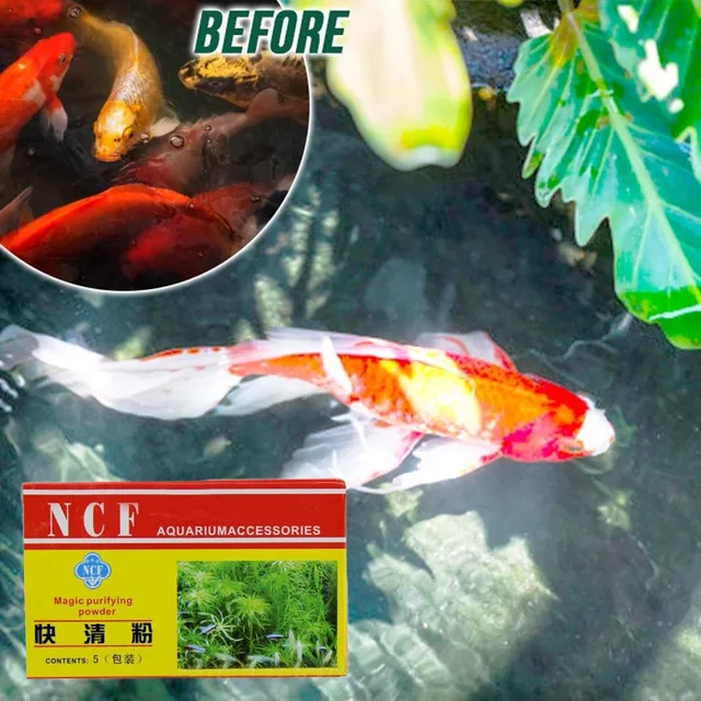 Öko-Aquarium Tisztító Por Algák Riasztó Ügynök Mohás Eltávolító Akvárium Víztisztító Úszómedence - Image 4