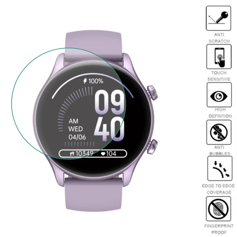 ساعة ذكية من البولي يبو اللينة غشاء واقي شفاف ، وا...