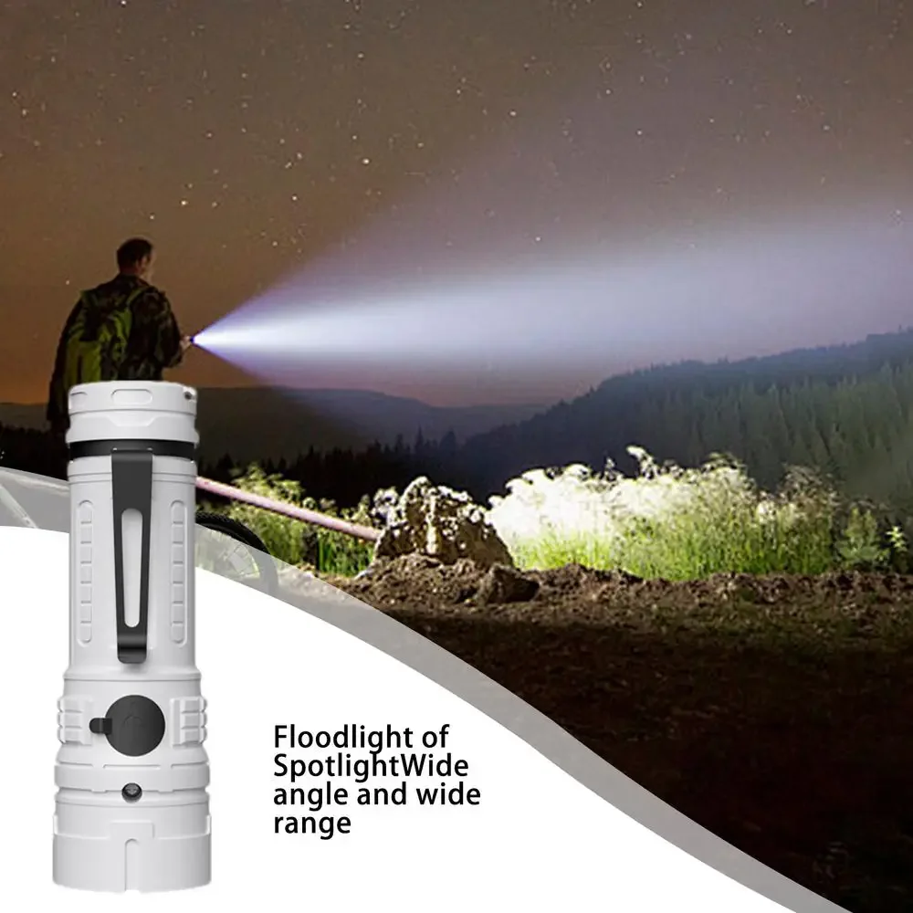 Description Picture 4 of itemFlashlight Work Light Pocket Handheld Flashlight Torch Multi-Functional LED Torch With Clip For Camping Hiking Reading