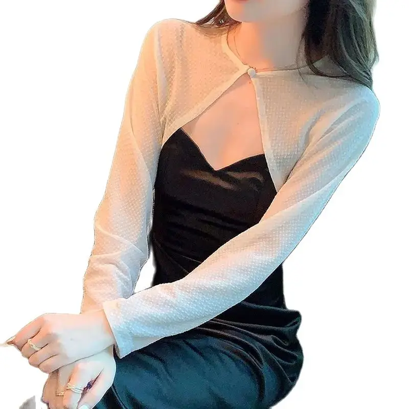 

Womens Elegant Summer Capes Ladies Wedding Jacket Wraps Shrug Bridal Bolero Long Sleeve Shawl and Wraps Evening Dress Cover Up