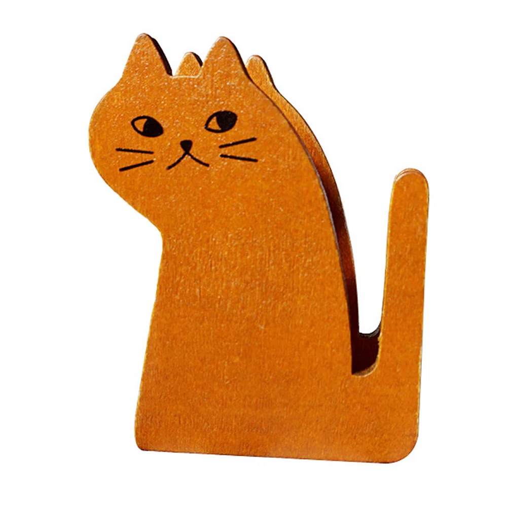 

Heavy Duty Braces Cat Tape Holder Decorative Dispenser Tabletop Wooden Adorable Desktop Child