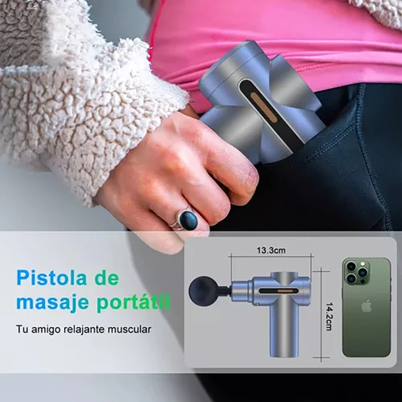 Mini Massage Gun Deep Muscle Portable Fascia Gun For Body Pain Relief Massager Professional Slimming Shaping Tool Lcd_voghion.com