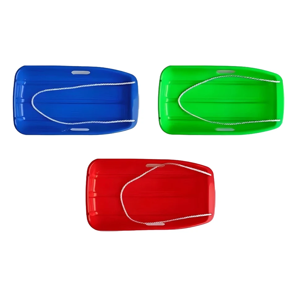 2 Pack Kids Snow Sled Boards - Grass & Sand Sliding Boards, Lightweight Plastic Sleds With Handles For Boys & Girls