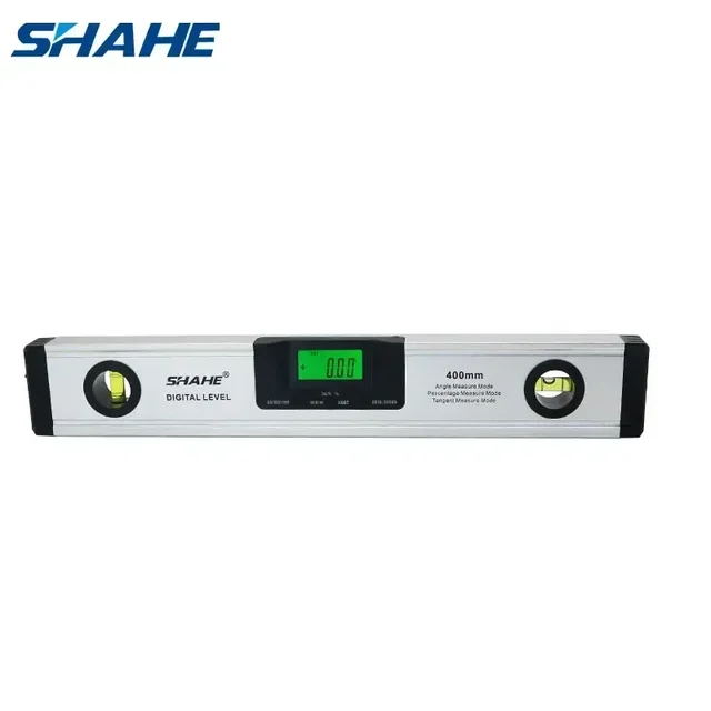 Shahe 400 มม.แม่เหล็กเครื่องวัดมุมดิจิตอลมุม Finder Inclinometer ระดับอิเล็กทรอนิกส์ 360 องศาอลูมิเนียม Bubble Spirit ระดับ 1