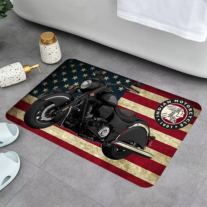 

Non Slip Bedrooom Carpet Living Room Mat Indian Motorcycles Prayer Rug Entrance Door Mats Kitchen Decoration Home Doormats Rugs