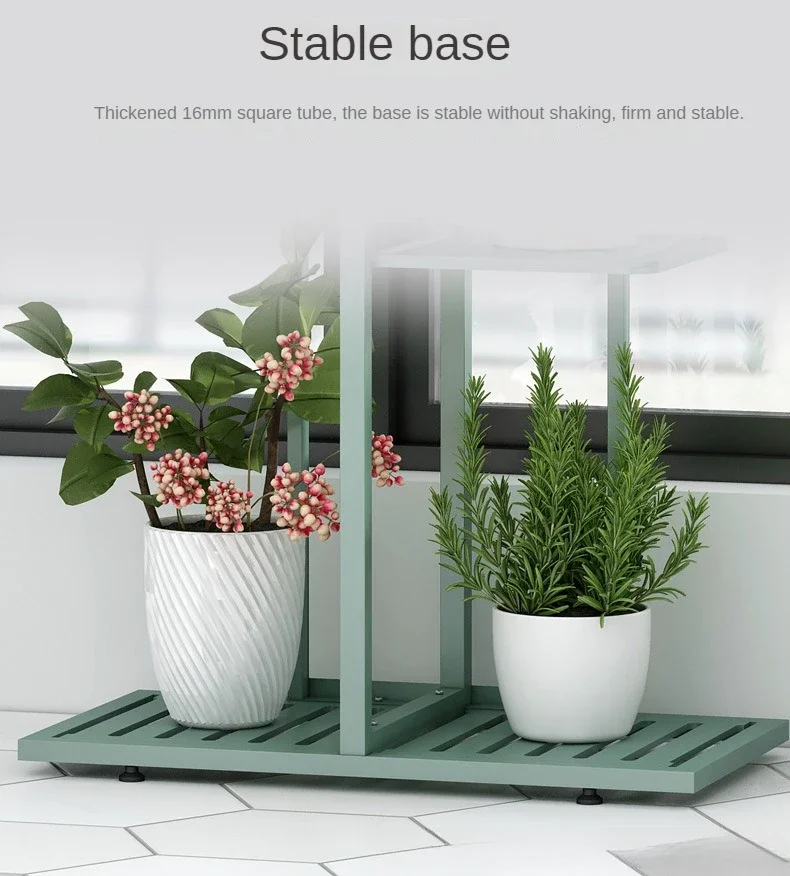 Iron Flower Rack Balcony Storage Rack Indoor Living Room Minimalist Modern Floor Standing Multi-layer Flower Pot