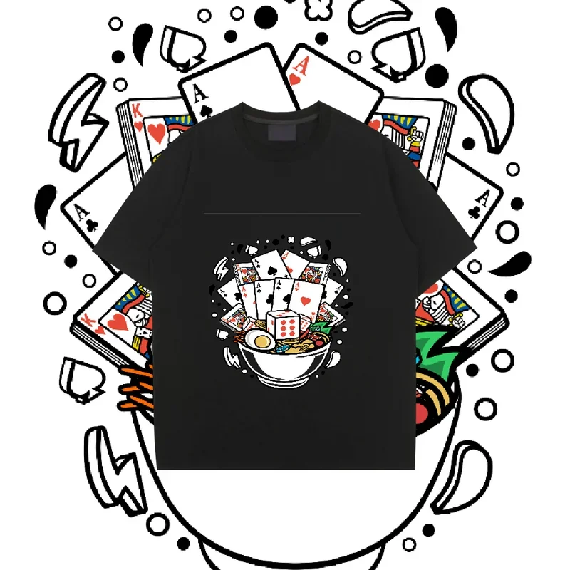 

Футболка хлопковая с круглым вырезом, черно-белая, большого размера