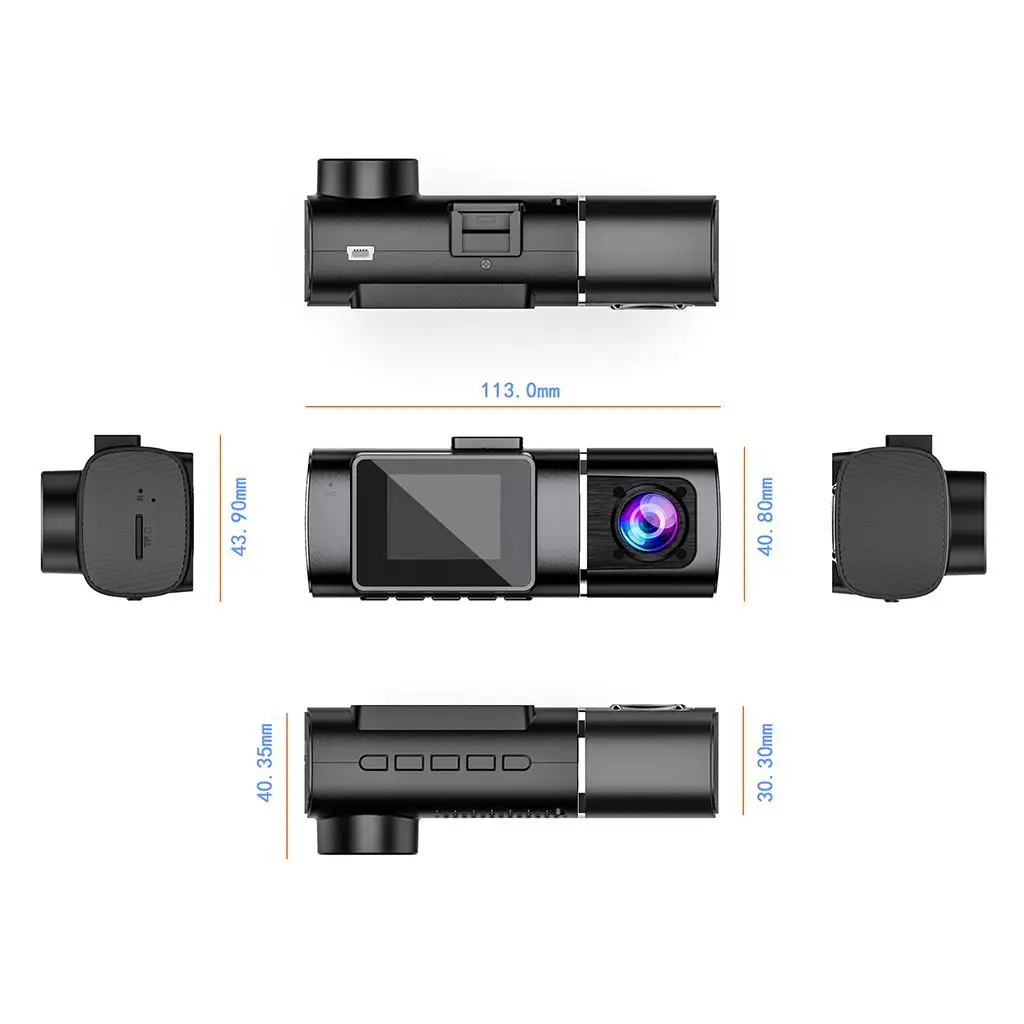 

Hidden Dual Dash Cam FHD 1080P Front Loop Recording for Auto Truck Taxi