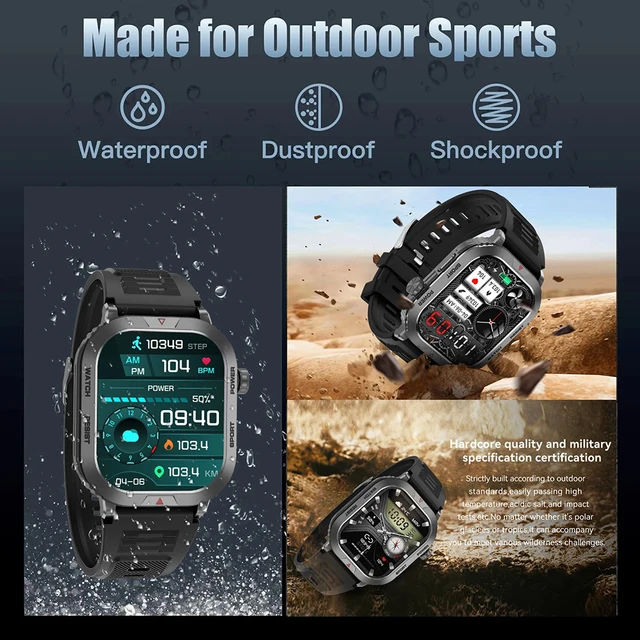 Smart Watch Men Women For Android iOS IP68 Waterproof 2 Inch Bluetooth Voice Call Heart Rate Sleep Monitoring Sports Smartwatch 2