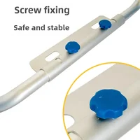 Non Perforated Toilet Armrest for The Elderly, Aluminium Alloy Disabled Aids Help Assisted Toilet Frame, Anti-roll Safety Rail 2