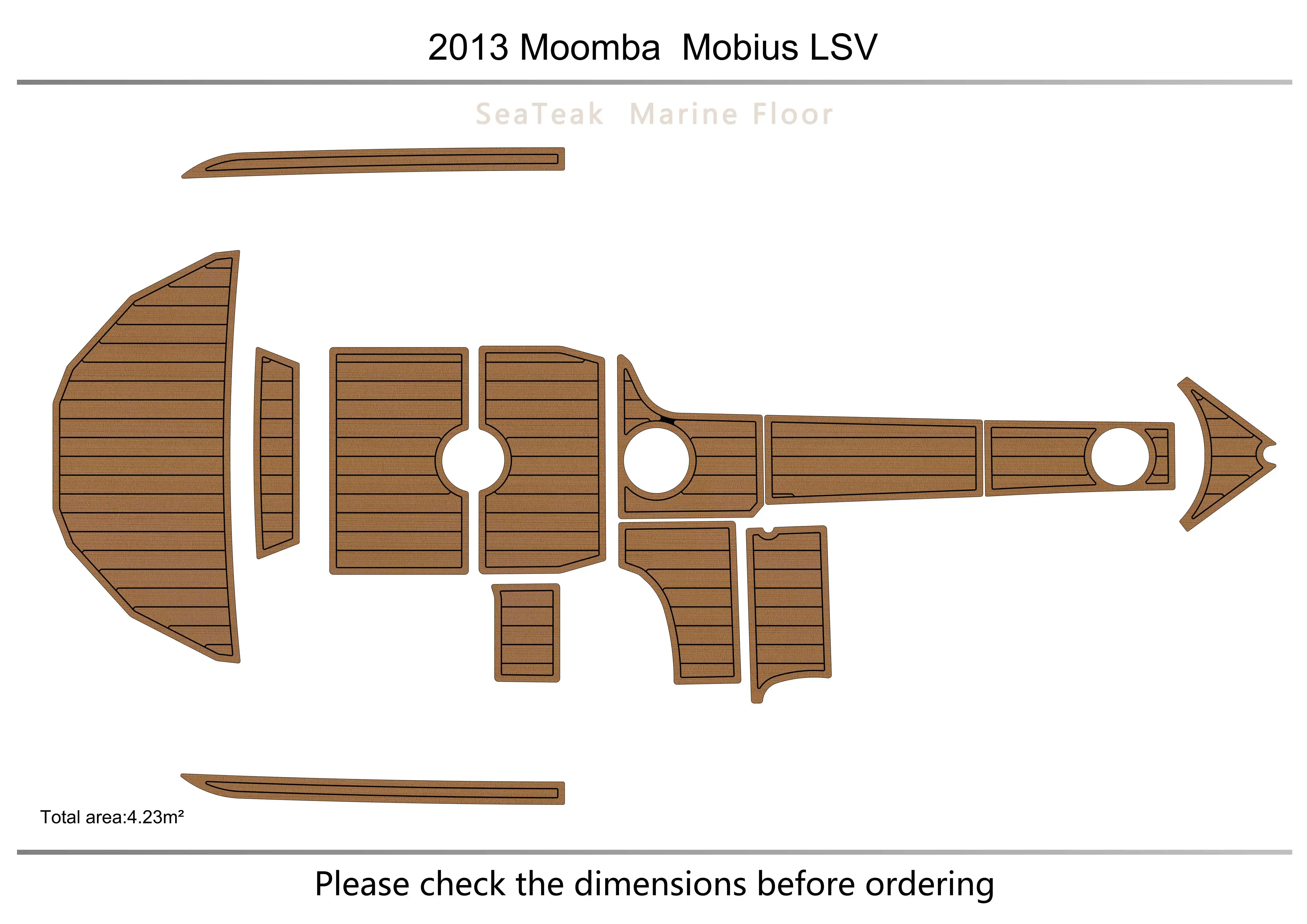 

2013 Moomba Mobius LSV Cockpit swimming platform 1/4" 6mm EVA fAUX carpet Water Ski Yacht Fishing Boat Non-slip mat floor