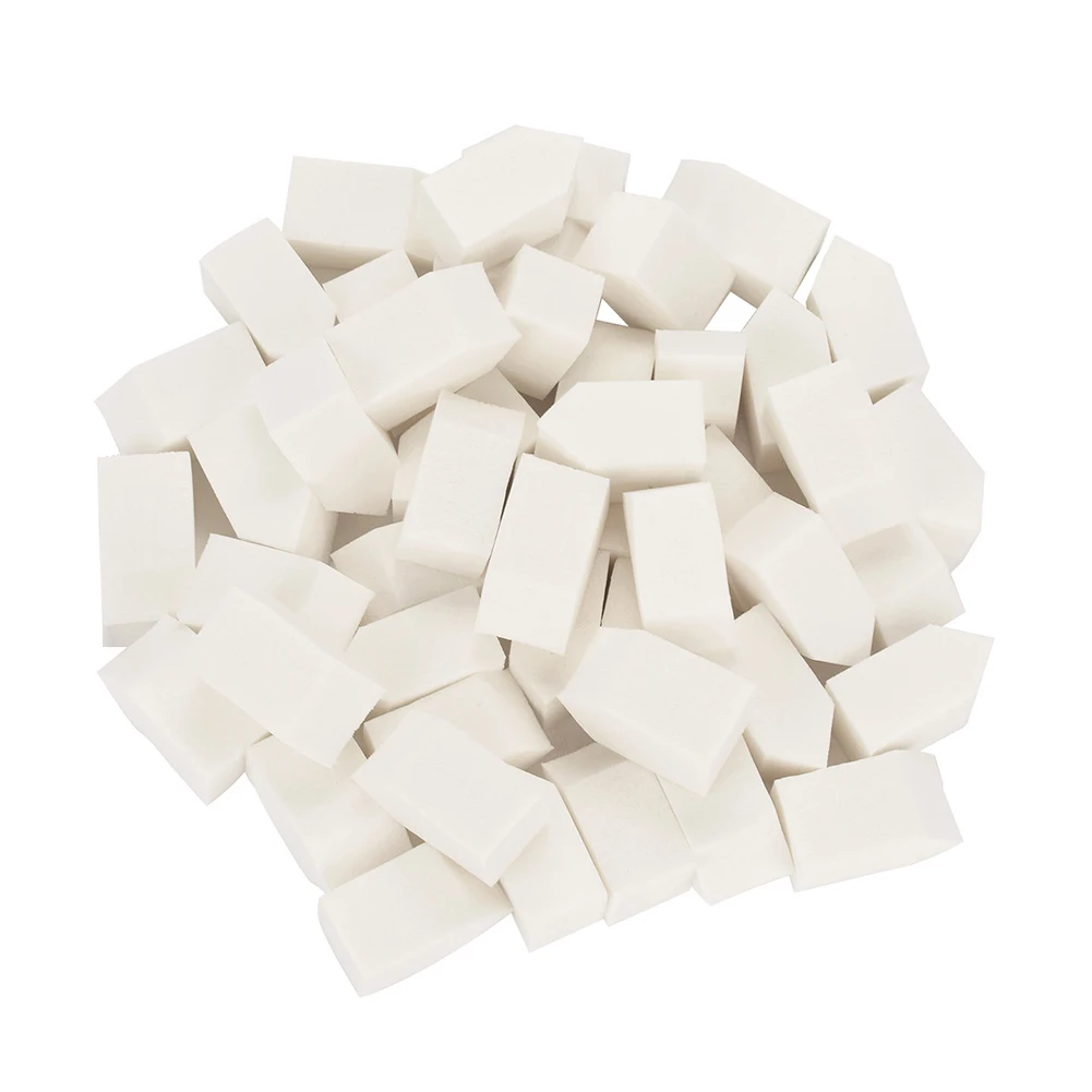 50pcs Cosmetics Puff Wet And Dry Dual-use Latex Face Makeup Puff Pentagon Shape Portable Lady Gifts Professional Makeup Tool