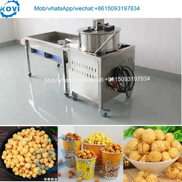 High capacity automatic mixing popcorn caramel machine korea popcorn maker