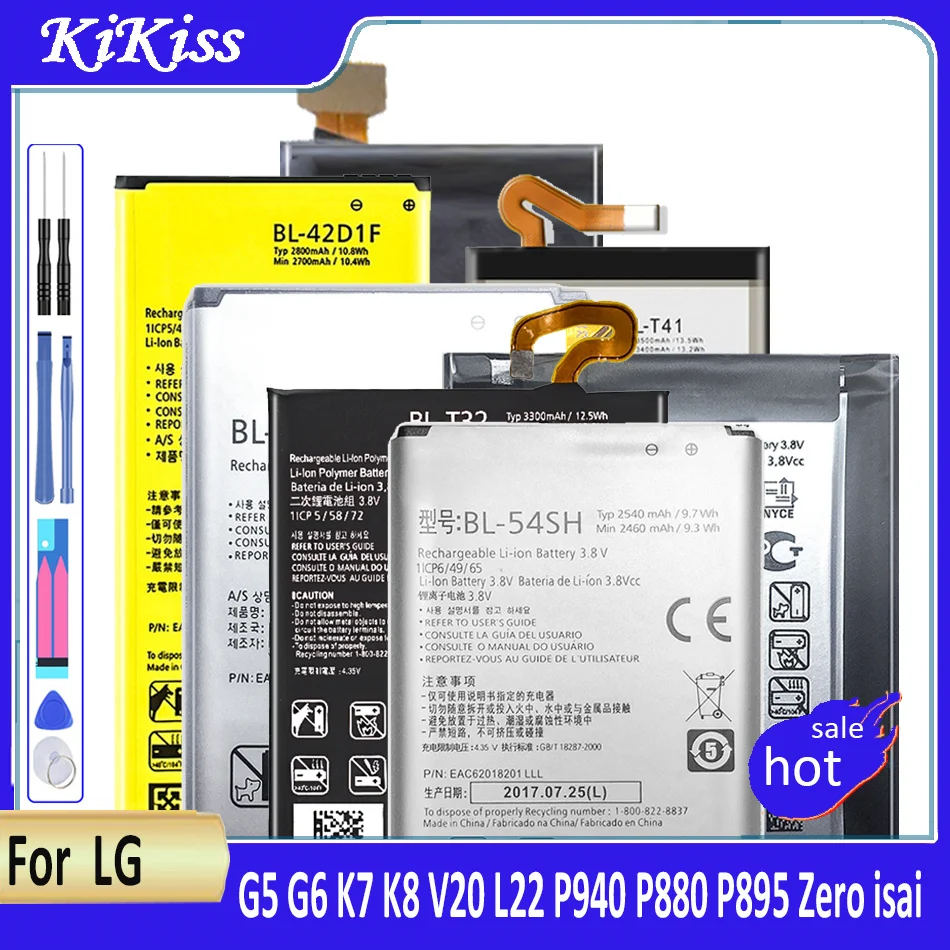 Bl-42D1F Bl-44E1F Bl-44Jr Bl-46Zh Bl-53Qh Bl-T11 Bl-T22 Bl-T3 Bl-T32 Batteria Per Lg G5 G6 K7 K8 V20 L22 P940 P880 P895 Zero Isai