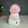 2025 New wool High quality Winter Hats Soft Beanies Hat For Women Classic Knit Girl Hat natural fur pompom hat Warm Cap 4