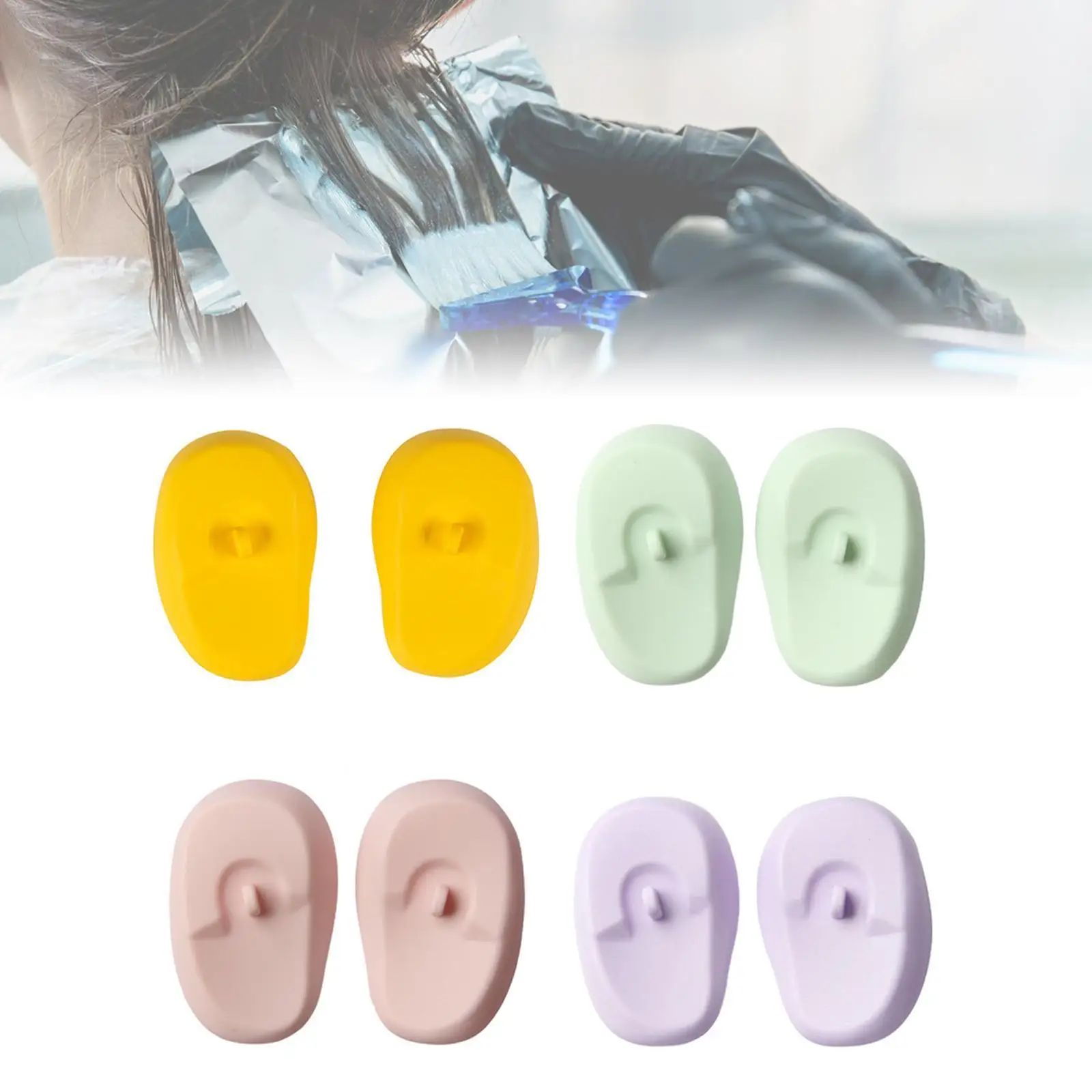 8개 실리콘 귀마개 실리콘 귀 덮개 창의적인 방수 재사용 가능 안티-스키드