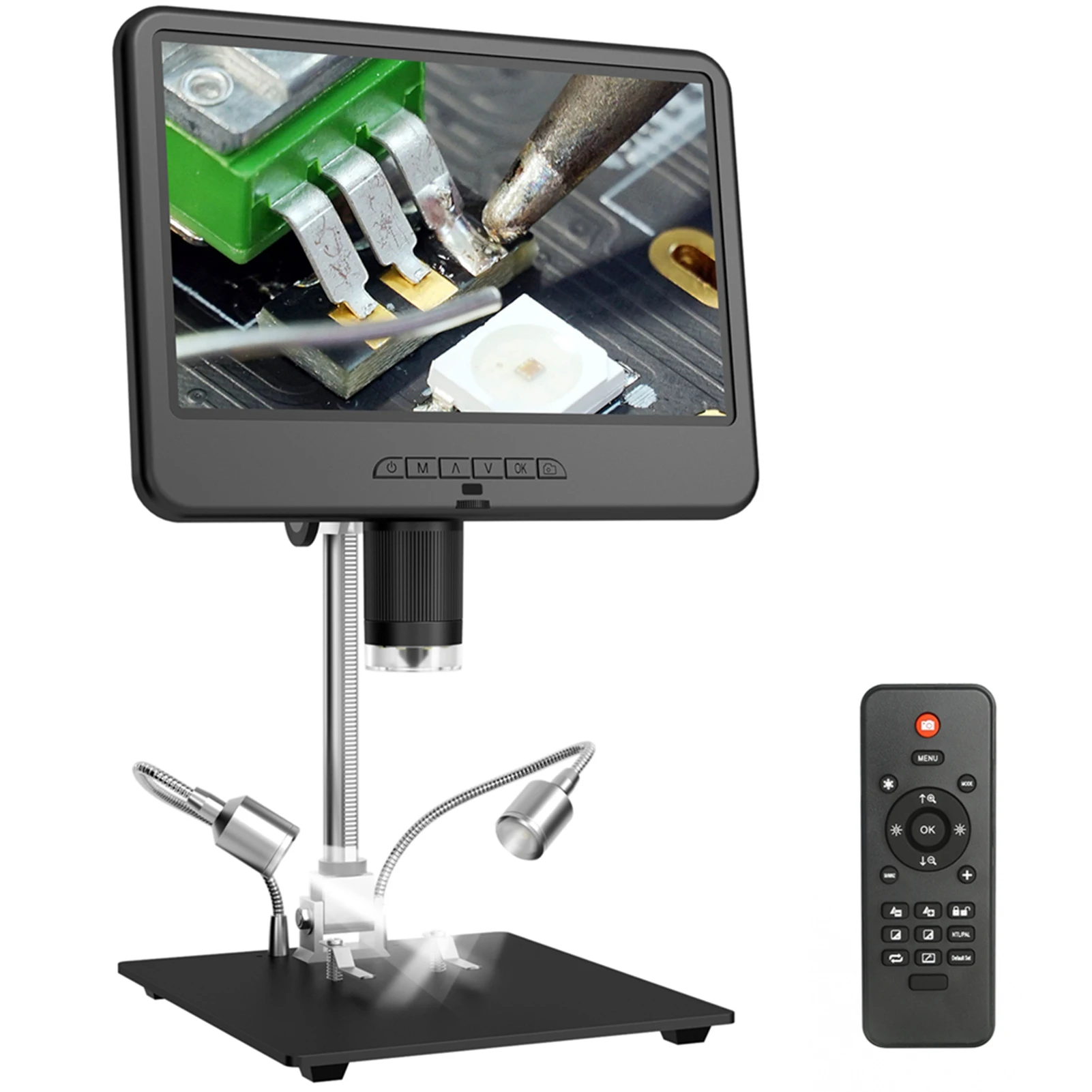 Electronic Microscope 10.1in LCD Display Digital Industrial Maintenance Magnifier Microscope for Circuit Board Identification