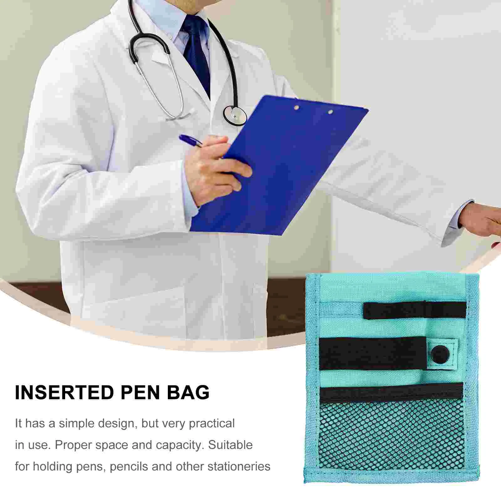 

Doctor Breast Pocket Pen Protector Pencil Pouch Chest Fall-proof Storage Bag Oxford Cloth Holder Inserted Nurse Daily Use