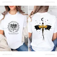Men's T Shirts Fourth Wing Double-Sided TShirt Basgiath War College Shirt Women Tees Short Sleeve Graphic Vintage Bookish Tee 2