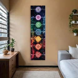 Vibrant Chakra Meditation Tapestry with Spiritual Energy - 40x150cm (GHYX(336))