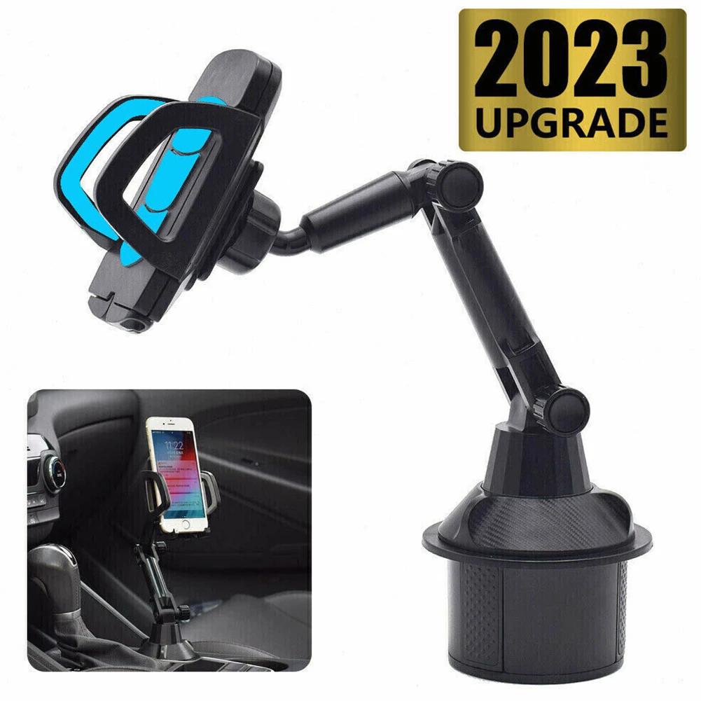 Car Cup Holder Phone Mount With Expandable Base Rotatable Height Adjustable Phone Clamp for  SUV Truck Automobile Accessories