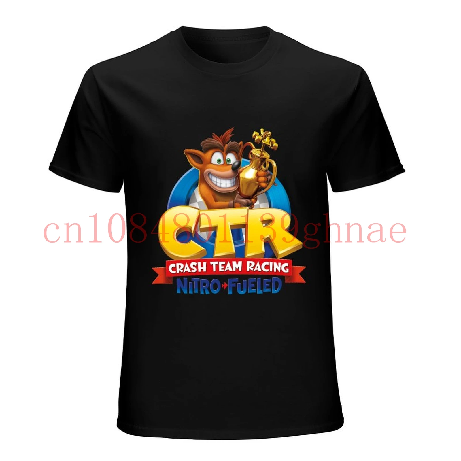 Crash Bandicoot Crash Team Racing Logo Nitro Powered Tops Tee Shirt