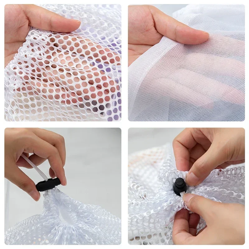 Laundry Bag Clothes Washing Bag Underwear Washing Bag Drawstring Mesh Underwear Washing Bags Net Washing Machine Bag Laundry Basket Organizer Large Capacity Dirty Clothes Laundry Bag