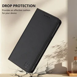 Luxurious Magnetic Leather Wallet Phone Case Cover - Galaxy A41 (Black(YB - RC01))