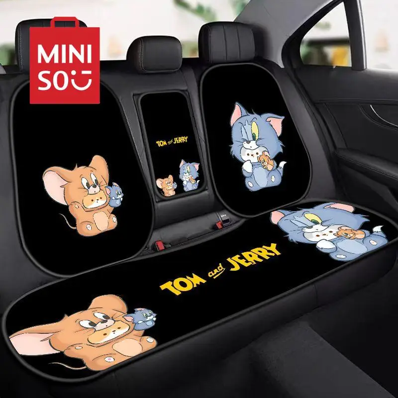 

2024 Cat and Mouse Kawaii Anime Four Seasons General Motors Seat Cushions Cute Cartoon Warm Breathable Seat Cover Toys for Kids