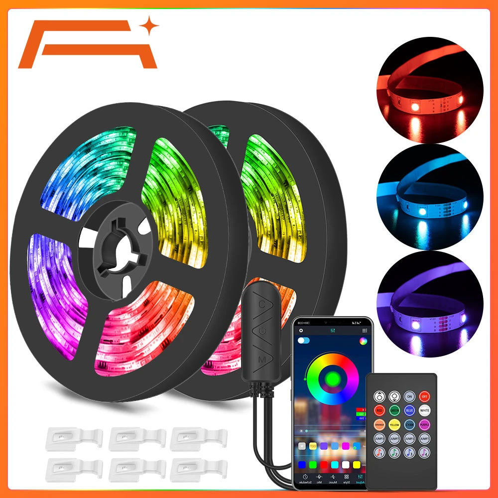 Led Strip Lighting, App Control ,music Sync,rgb Strip Lights With Color  Changing,smd 5050 Dimmable Lighting For For Home - Led Strip - AliExpress