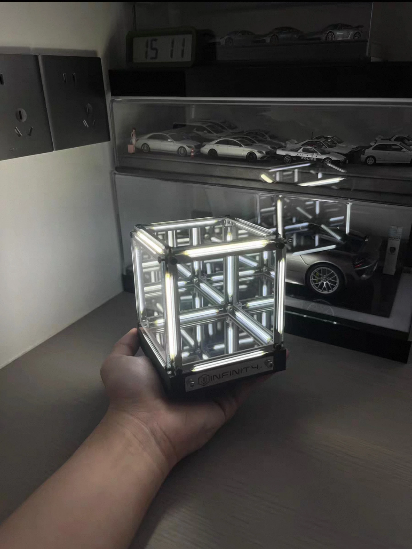Car customized atmosphere light technology four-dimensional space super cube small night light car decoration accessories
