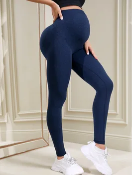High Waist Maternity Leggings - Belly Support Pregnancy Pants