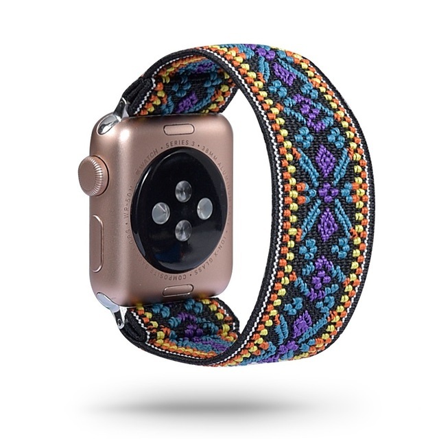Strap for apple watch band 40mm 44mm45mm/41mm 42mm 38mm iwatch women girl Stretchy bracelet apple watch 5 4 3 SE 6 7