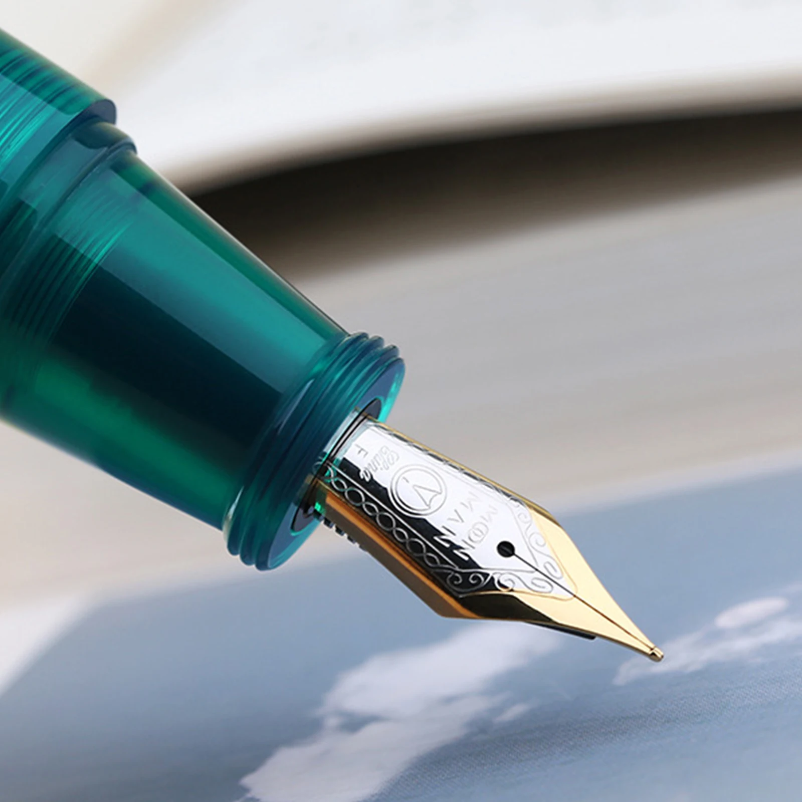 New MOONMAN Q1 Fountain Pens Mini Pocket-Size Acrylic Transparent muilticolor ink pen EF/F Nib Portable Office School stationery 4