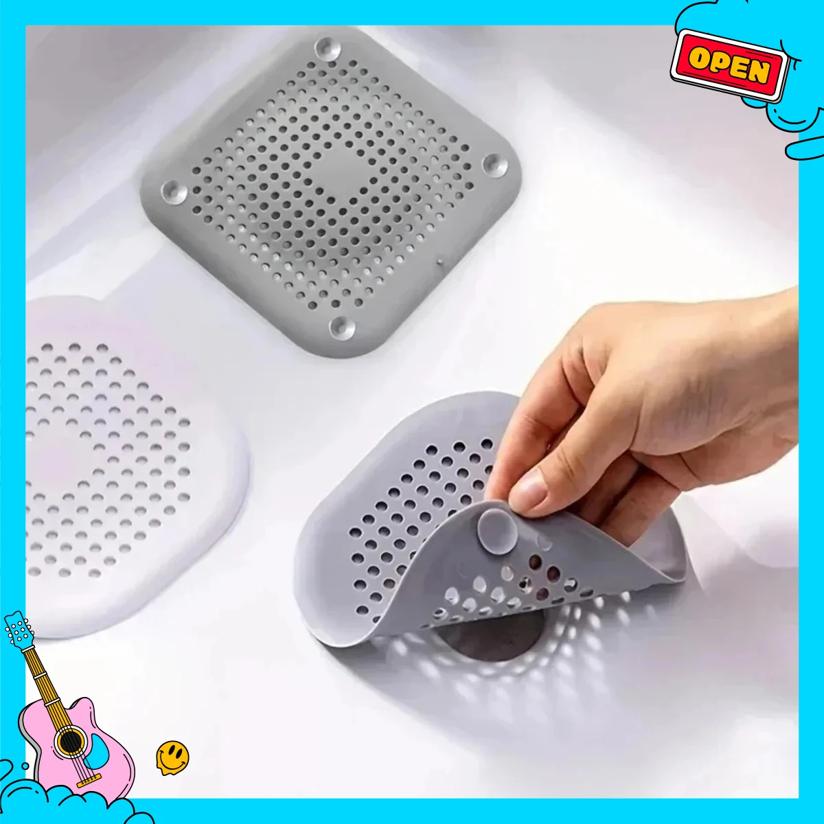 Shower Drain Plug Hair Catcher Stopper Kitchen Sink Strainer Sewer Silicone Bathroom Floor Bathtub Water Filter Home Accessories