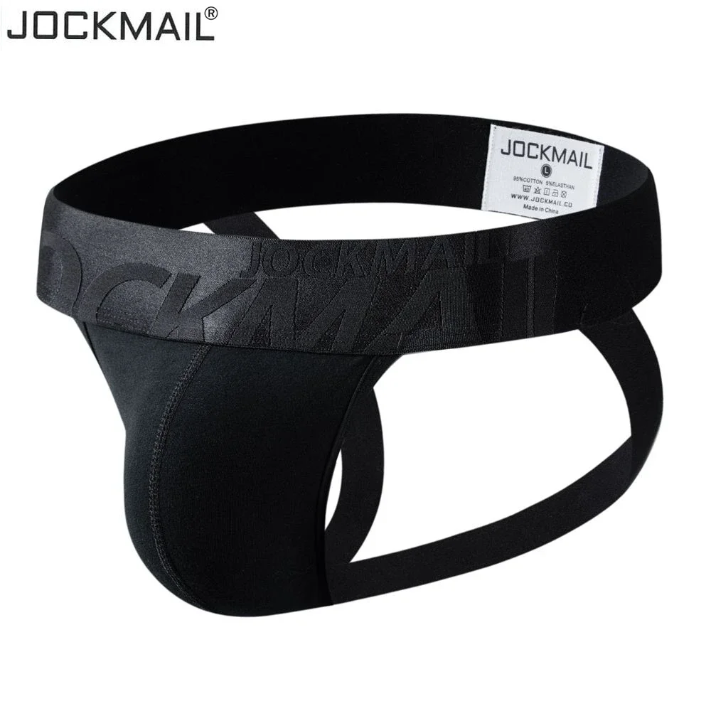 

Jockmail Sexy G String Underwear Jockstrap Men Thongs Tangas Cotton Thong Mens T-back Backless Gay Underwear Penis Pouch Briefs