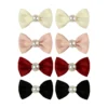2PCS Pearl Solid Color Dog Hair Clips Dog Bows With Alligator Clip Pet Puppy Hair Clips Accessories Pet Supplies For Dogs Bows