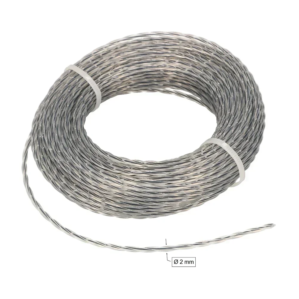 Core-reinforced Grass Trimmer Line 2.0-3.0 MmX15m 30m Line Spool Lawn Trimmer Mower Cord Replacement 4 Size Garden Tool 2 Sets