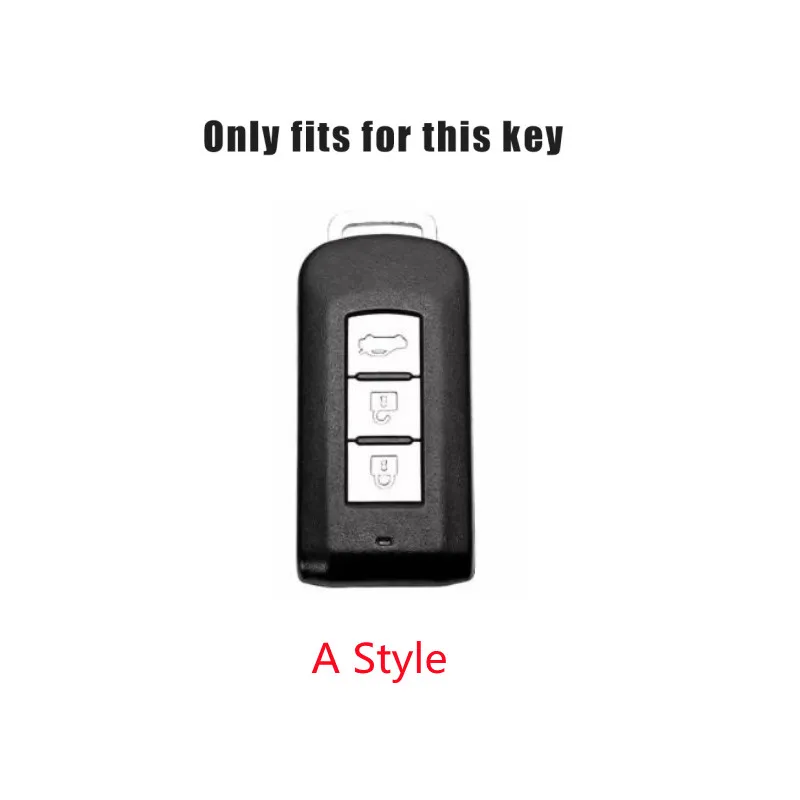 Leather Car Remote Key Case for Mitsubishi ASX LANCER Pajero Sport Outlander Eclipse Cross Keychain Full Cover Shell Accessories key case cover key case car key shell