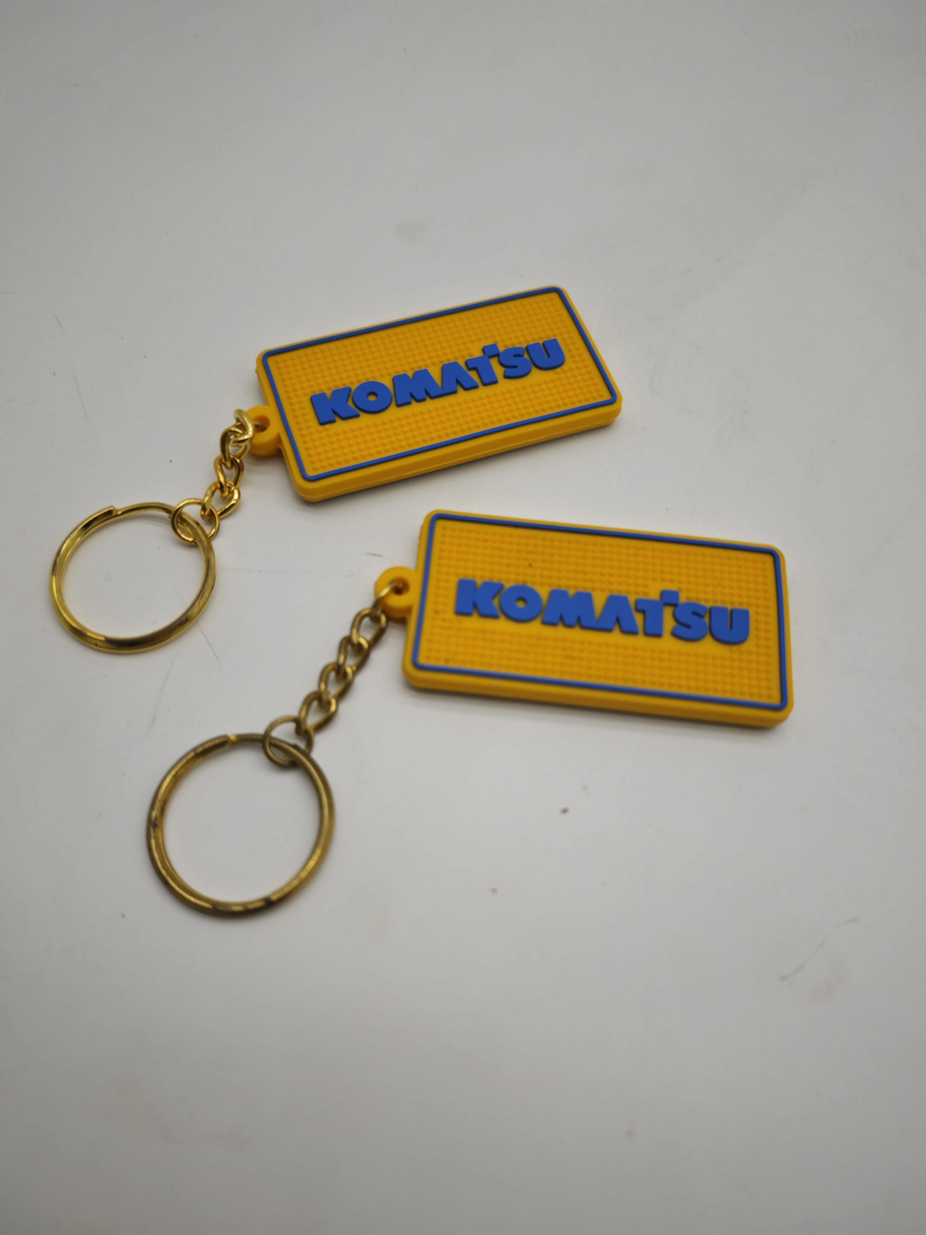 excavator Keychain key ring Hitachi caterpillara Rubber rectangular chain plate