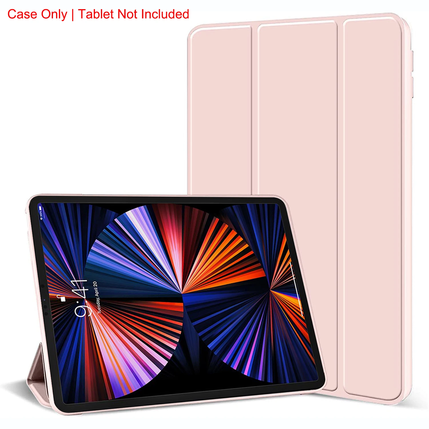 Premium PU Leather Flip Cover with Tri-fold Magnetic Stand