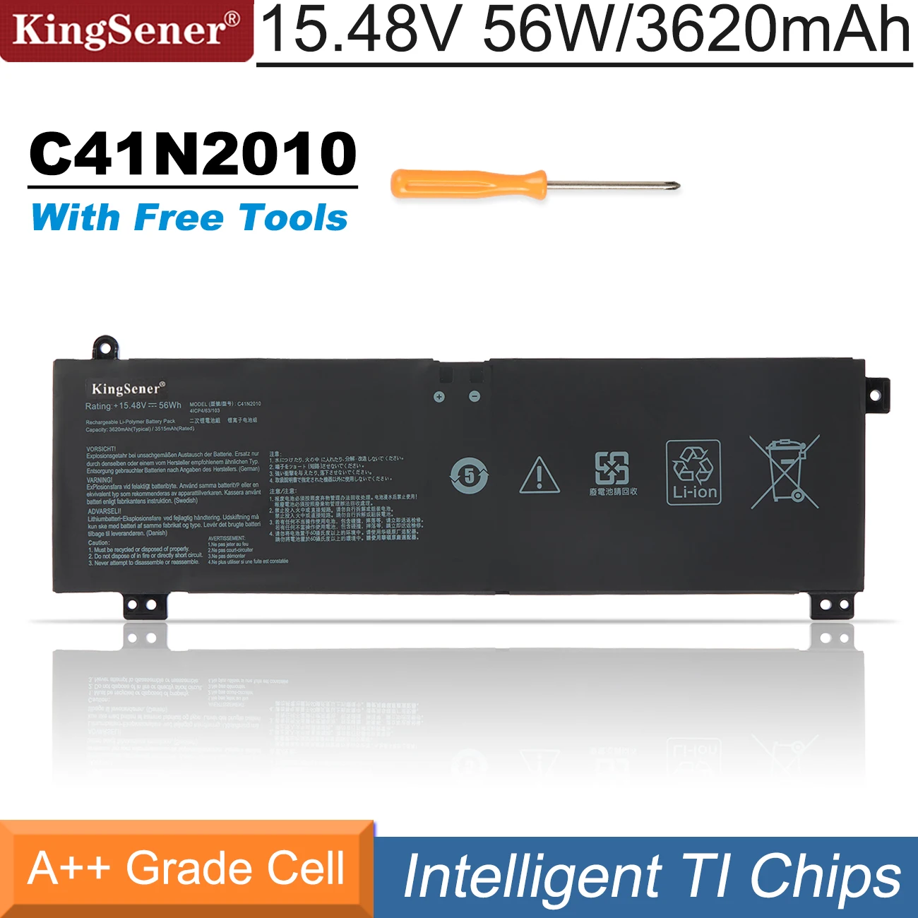 Kingsener C41n2010 Bateria do Portátil para Asus Rog Strix G15 G513ic G513ie G513ih G513qc G513qe Rog Strix G17 G713qe G713qe-hx008t