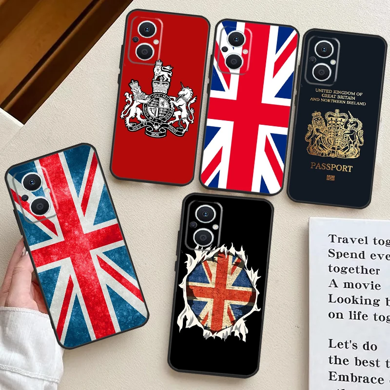 Inghilterra British Uk Union Jack Flag Case Per Oppo Reno 7 Lite 8 4 5 6 10 2Z 4Z 5Z 8T Oppo Find X5 X6 Pro X2 X3 Lite Neo Cover