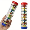 1Pc Rainmaker Musical Toy, Rain Stick Bell Hand Shaking Toy Montessori Sensory Toy Educational Baby Instrument Toy 4
