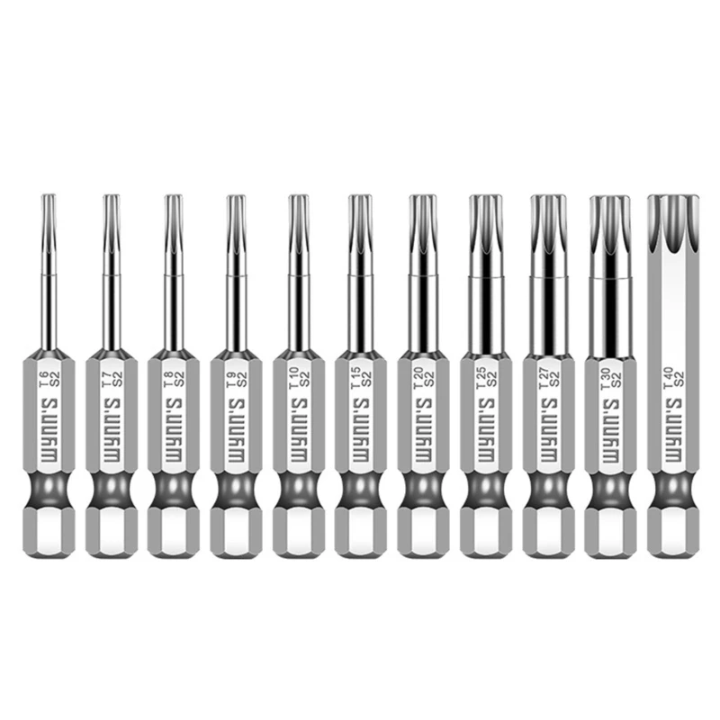 

10 шт. отвертка Torx, набор защитных сверл с защитой от несанкционированного доступа для электрической дрели, магнитный адаптер,