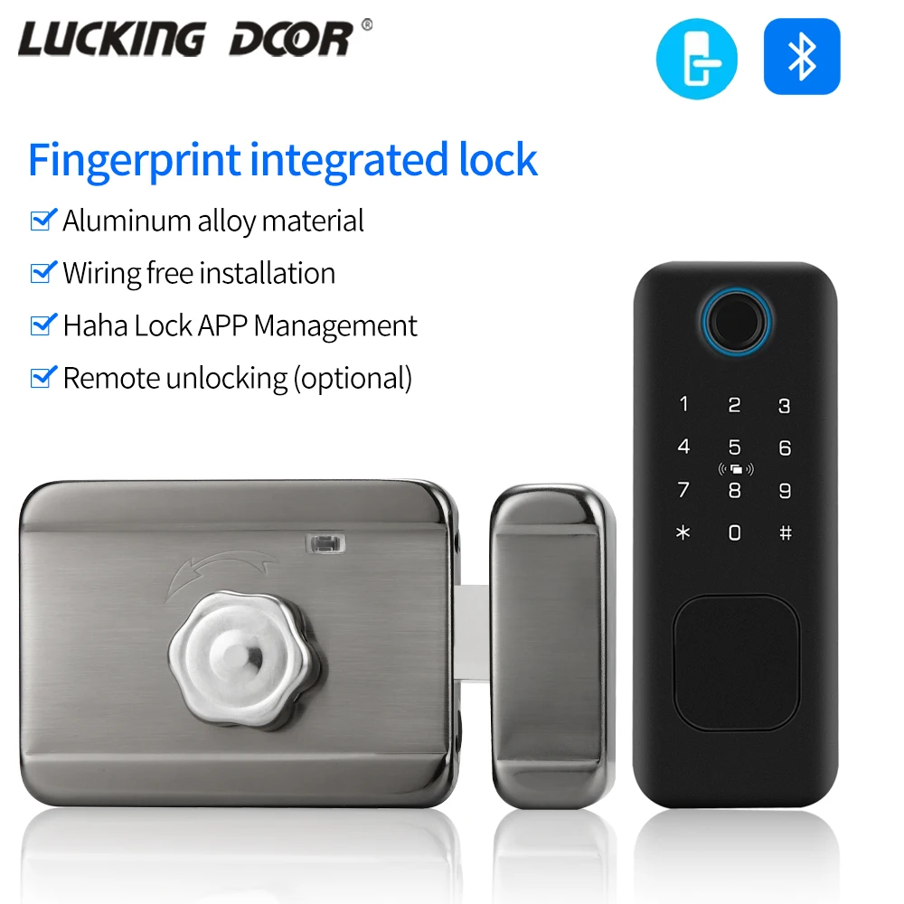 HAHALOCK-Bluetooth-Fingerprint-Door-Lock-For-Wooden-Metal-Door-Gate ...