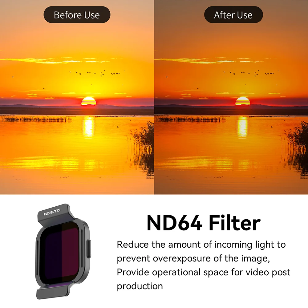 RCSTQ ND Lens Filter for  Flip Optical Glass Lenses Adjustable Filter Set UV CPL