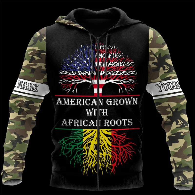 thumbnail image 1 of Sudadera con capucha y estampado 3D de león africano personalizado para hombre y mujer, estilo afroamericano, de gran tamaño, 1 of 4