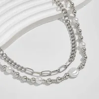 Chaîne de pantalon en perles de métal Punk pour hommes et femmes, couleur argent, fait à la main, chaîne de taille en jean, accessoires de bijoux, 2025 5
